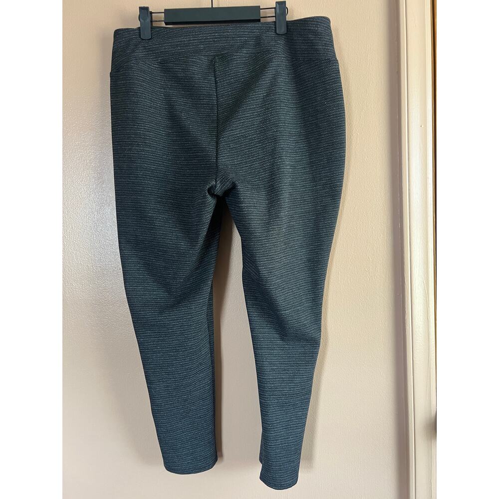 Apt 9 Petite Dark Teal Textured Stretch Pull On Slim Ankle Pants PXL - Picture 5 of 7